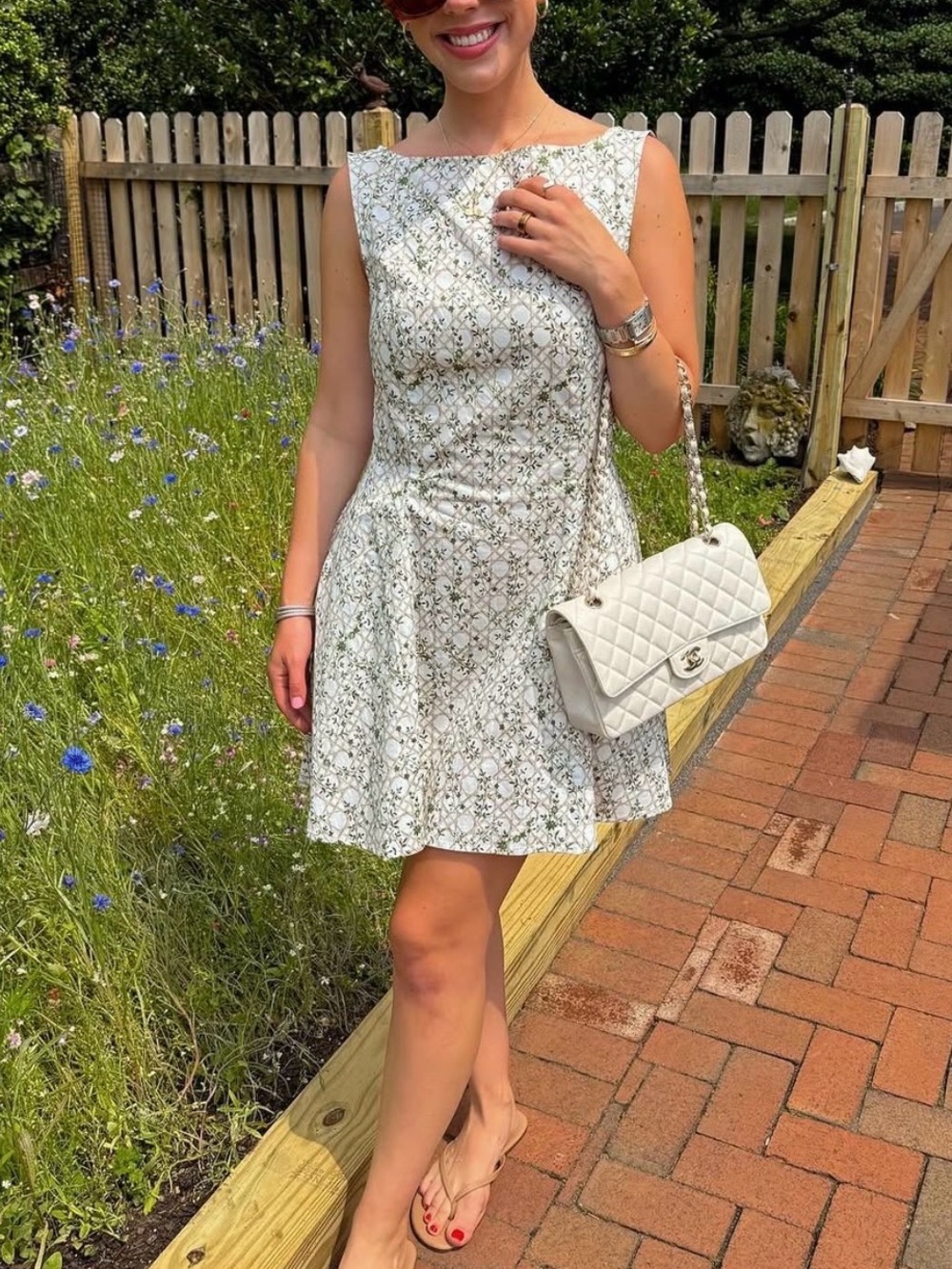 Hill House Sutton Dress Basketweave Vine Sand